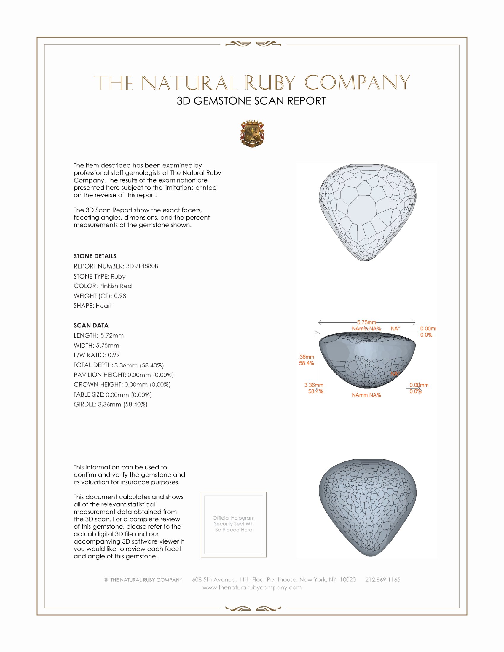 0.98 Ct. Cabochon Ruby from Mozambique