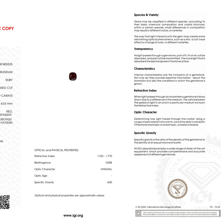 2.29 Ct. Ruby from Mozambique