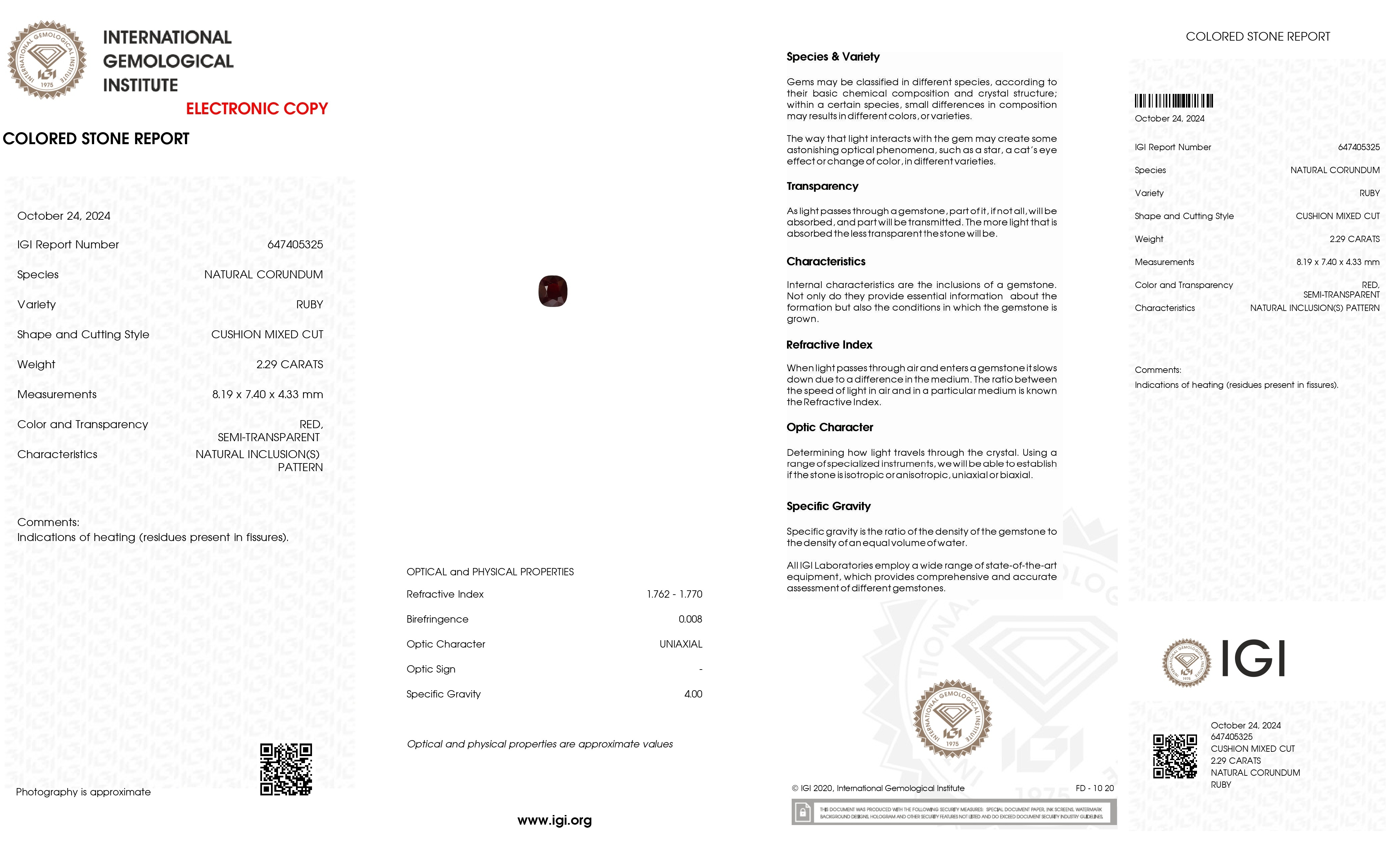 2.29 Ct. Ruby from Mozambique