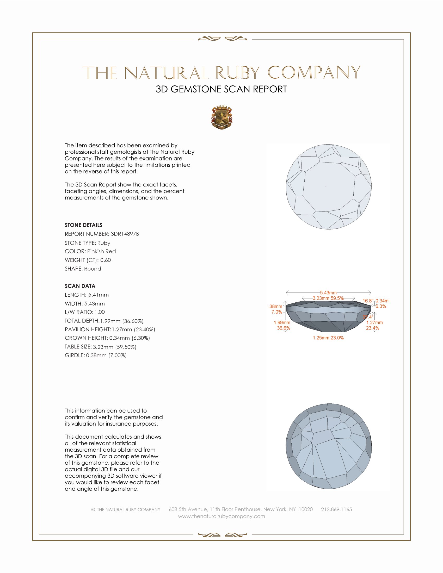 0.60 Ct. Ruby from Thailand