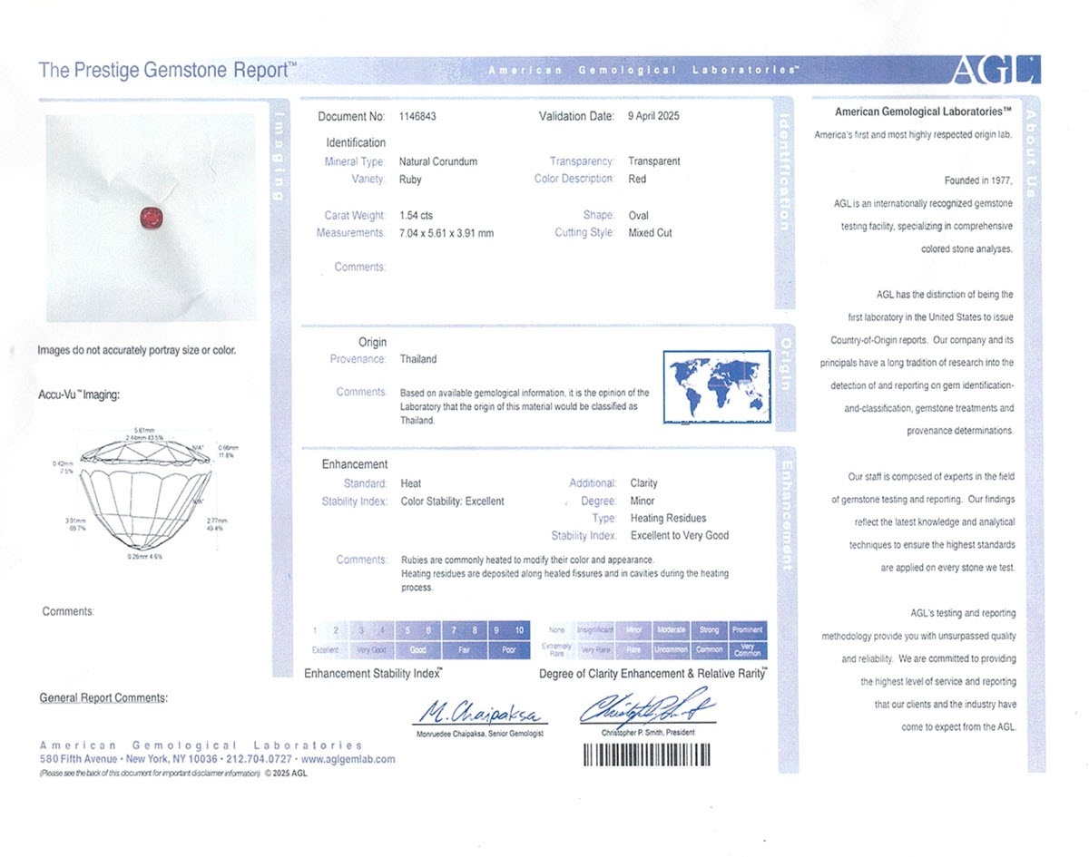 1.54 Ct. Ruby from Thailand