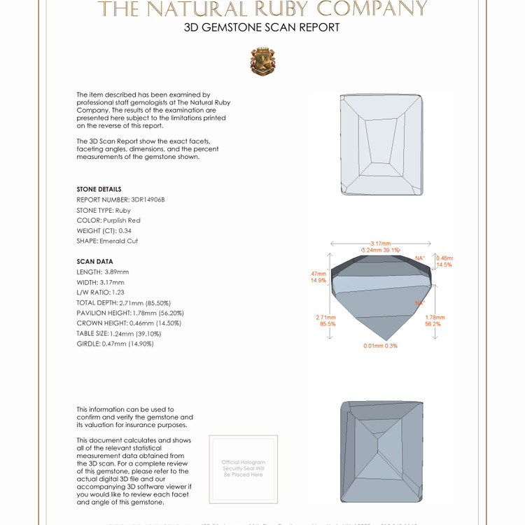 0.34 Ct. Ruby from Madagascar