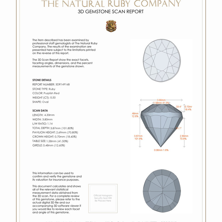 0.50 Ct. Ruby from Madagascar