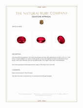 1.68 Ct. Ruby from Mozambique Appraisal