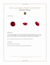 0.71 Ct. Ruby from Mozambique Appraisal