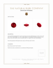 0.53 Ct. Ruby from Mozambique Appraisal