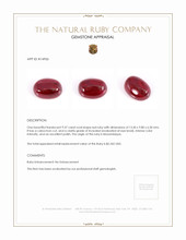 9.37 Ct. Cabochon Ruby from Mozambique Appraisal