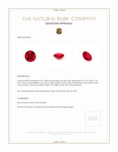 0.57 Ct. Ruby from Mozambique Appraisal