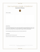 4.05 Ct. Pinkish Red Ruby from Mozambique Appraisal