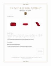 1.69 Ct. Ruby from Mozambique Appraisal