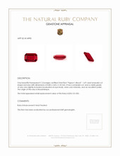 1.69 Ct. Ruby from Mozambique Appraisal