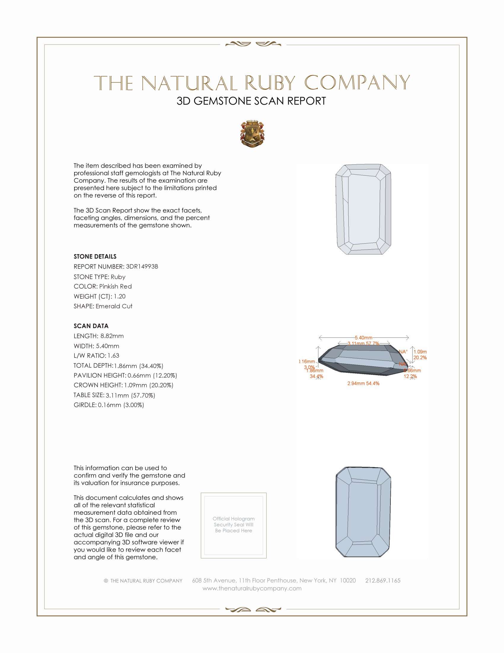 1.20 Ct. Ruby from Burma (Myanmar)