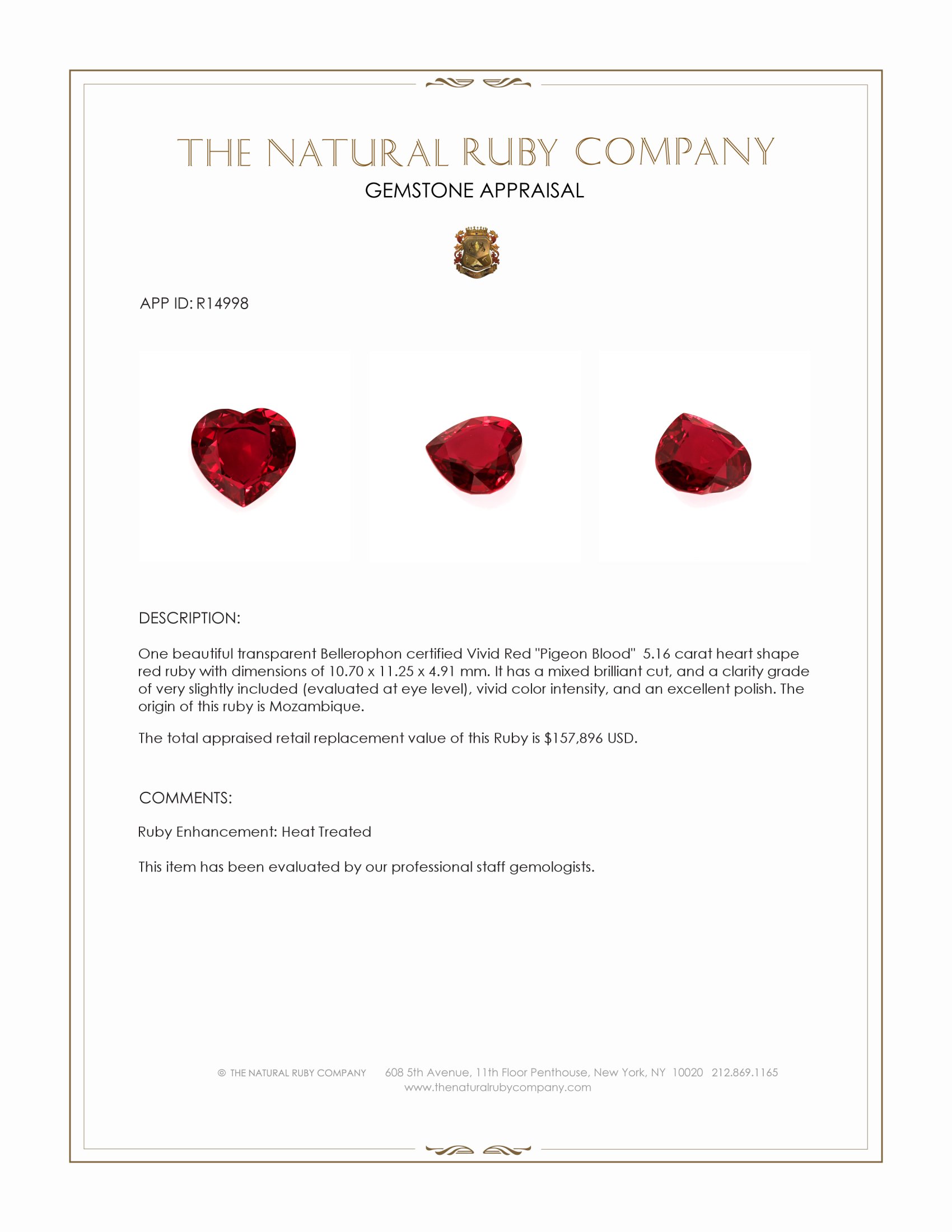 5.16 Ct. Ruby from Mozambique