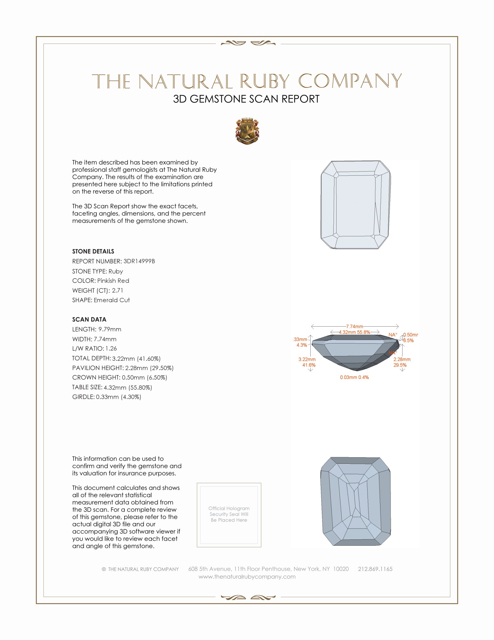 2.71 Ct. Ruby from Burma (Myanmar)