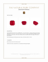 1.19 Ct. Ruby from Mozambique Appraisal