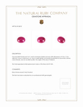 3.61 Ct. Cabochon Ruby from Thailand Appraisal