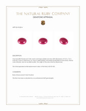 2.86 Ct. Cabochon Ruby from Burma (Myanmar) Appraisal