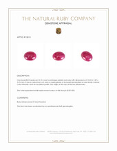3.10 Ct. Cabochon Ruby from Burma (Myanmar) Appraisal