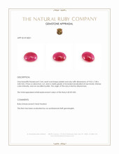 2.46 Ct. Cabochon Ruby from Burma (Myanmar) Appraisal