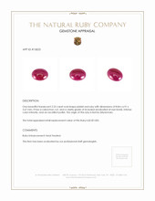 2.25 Ct. Cabochon Ruby from Burma (Myanmar) Appraisal