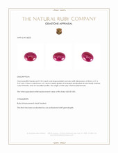 2.25 Ct. Cabochon Ruby from Burma (Myanmar) Appraisal