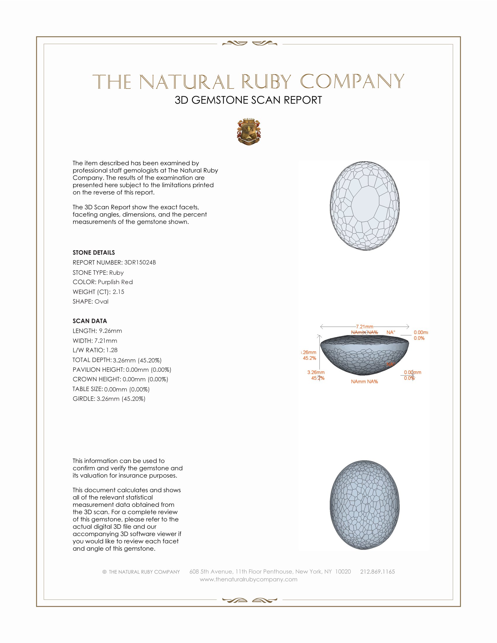 2.15 Ct. Cabochon Ruby from Burma (Myanmar)