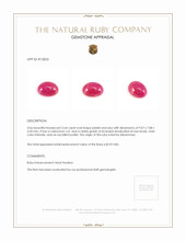 2.64 Ct. Cabochon Ruby from Burma (Myanmar) Appraisal