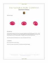 2.64 Ct. Cabochon Ruby from Burma (Myanmar) Appraisal