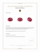 5.57 Ct. Cabochon Ruby from Burma (Myanmar) Appraisal