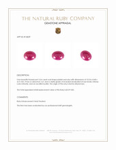 3.56 Ct. Cabochon Ruby from Burma (Myanmar) Appraisal