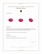 2.70 Ct. Cabochon Ruby from Burma (Myanmar) Appraisal