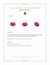 2.70 Ct. Cabochon Ruby from Burma (Myanmar) Appraisal