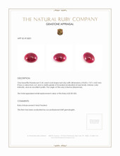 2.45 Ct. Cabochon Ruby from Burma (Myanmar) Appraisal