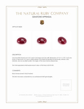 3.55 Ct. Cabochon Ruby from Burma (Myanmar) Appraisal