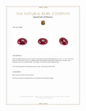 3.55 Ct. Cabochon Ruby from Burma (Myanmar) Appraisal