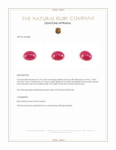 2.70 Ct. Cabochon Ruby from Burma (Myanmar) Appraisal