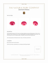 3.28 Ct. Cabochon Ruby from Burma (Myanmar) Appraisal