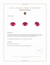 3.00 Ct. Cabochon Ruby from Burma (Myanmar) Appraisal