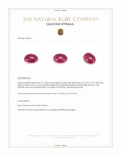 3.75 Ct. Cabochon Ruby from Burma (Myanmar) Appraisal
