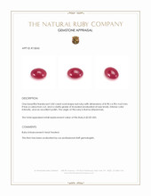 2.82 Ct. Cabochon Ruby from Burma (Myanmar) Appraisal