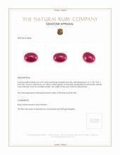 4.73 Ct. Cabochon Ruby from Burma (Myanmar) Appraisal