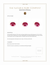3.28 Ct. Cabochon Ruby from Burma (Myanmar) Appraisal