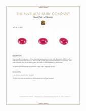 2.75 Ct. Cabochon Ruby from Burma (Myanmar) Appraisal