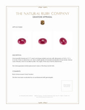 2.77 Ct. Cabochon Ruby from Burma (Myanmar) Appraisal