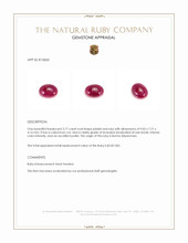 2.77 Ct. Cabochon Ruby from Burma (Myanmar) Appraisal