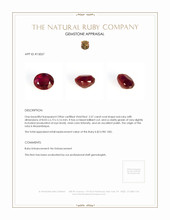 2.57 Ct. Ruby from Mozambique Appraisal