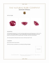 5.14 Ct. Pinkish Red Ruby from Mozambique Appraisal