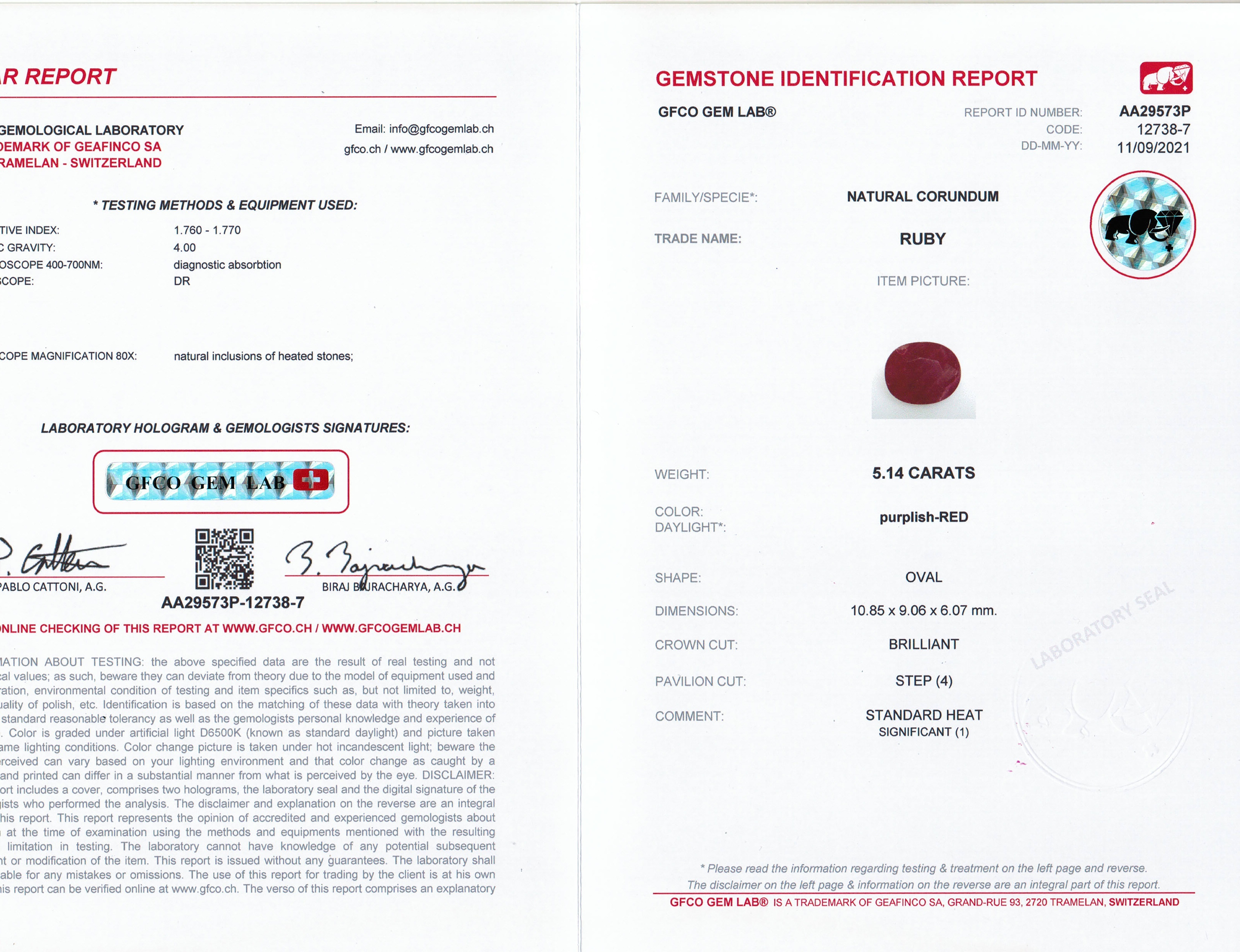 5.14 Ct. Ruby from Mozambique