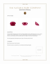 4.79 Ct. Ruby from Mozambique Appraisal