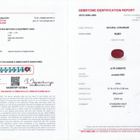 4.79 Ct. Pinkish Red Ruby from Mozambique Scan Report